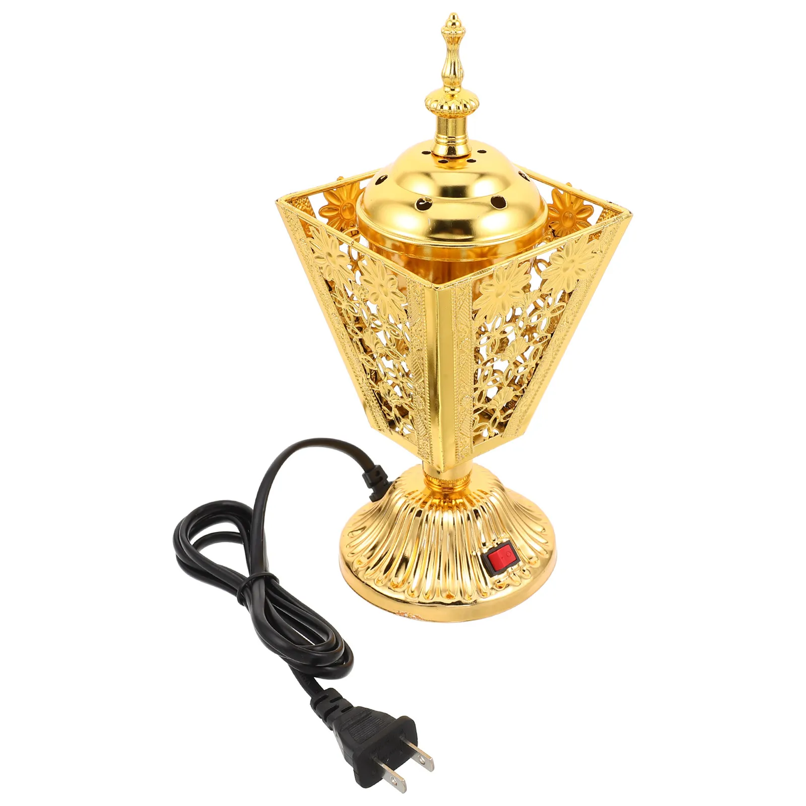 Incense Burner Electric Home Decor Censer Metal Aromatherapy Stove Middle Eastern Style Living Room Table Desk Furnishing decor