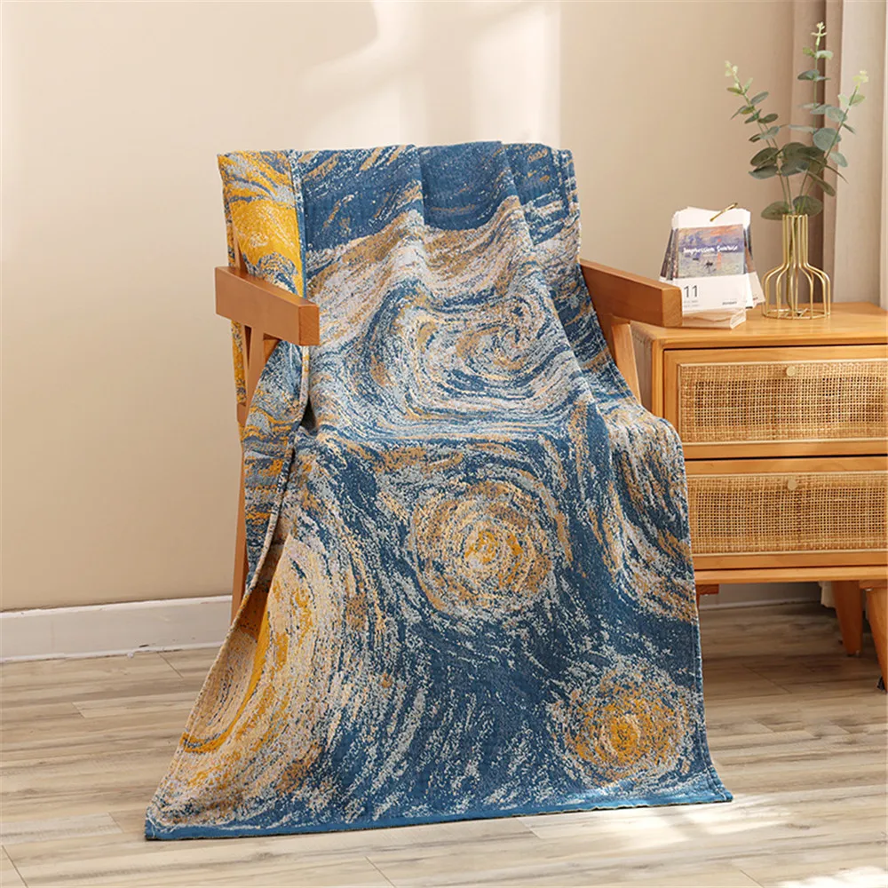 Pure Cotton Yarn Bath Towel Cartoon Design Warm Soft 4 Layer Gauze Highly Absorbent 80x160 Cm All Season Home Bath Towel