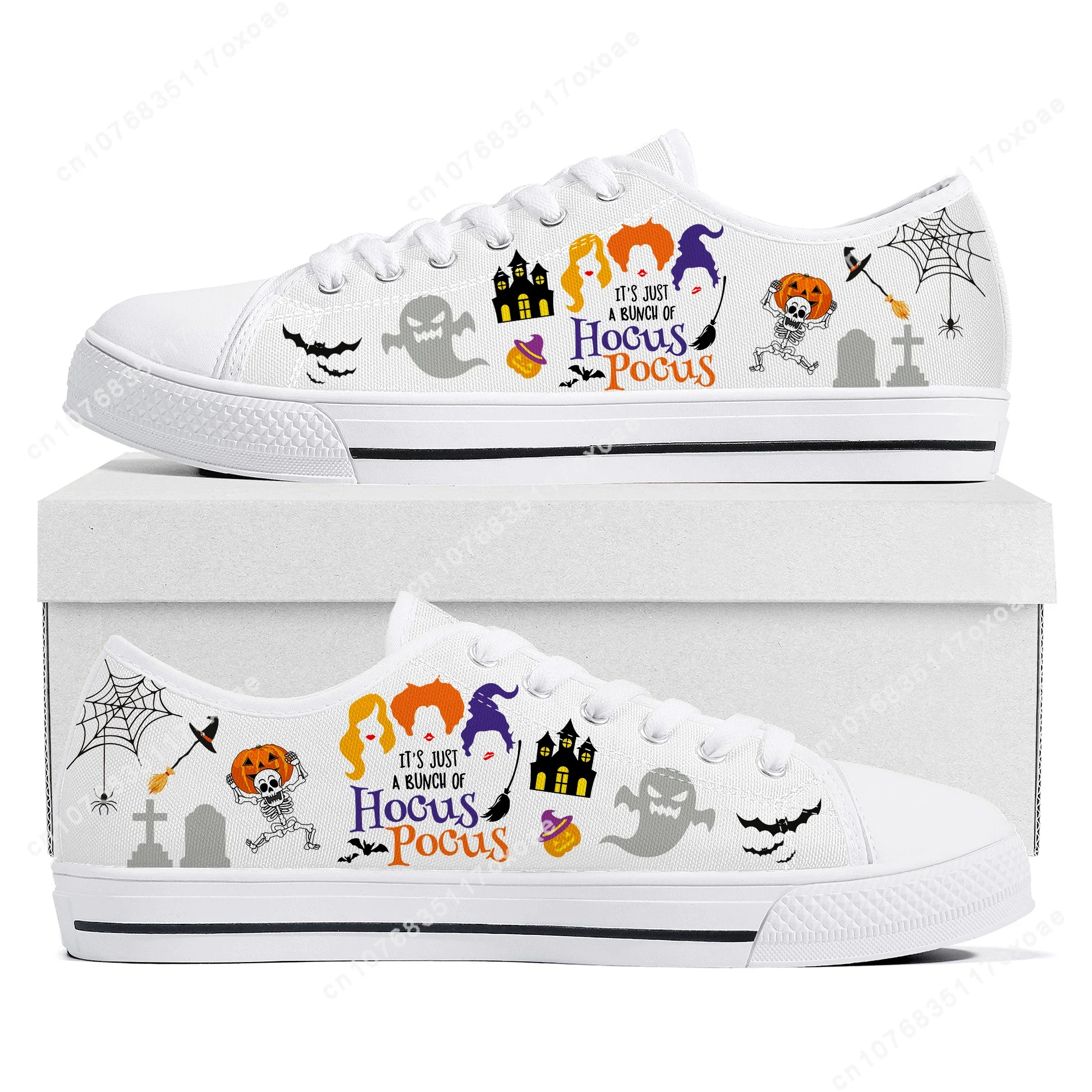 

Halloween Low Top Sneakers Mens Womens Teenager High Quality Hocus Pocus Sanderson Sisters Canvas Sneaker Shoes Custom Shoe