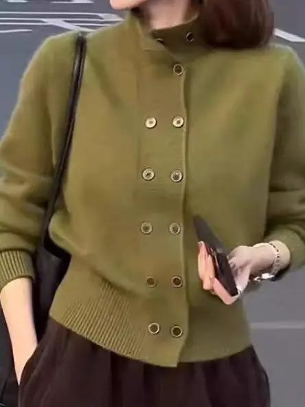 

Women's Oversized Knit Cardigan Thiened Casual Double Row Button Faionable Sweater Long Sve Winter Warm Casual Wear