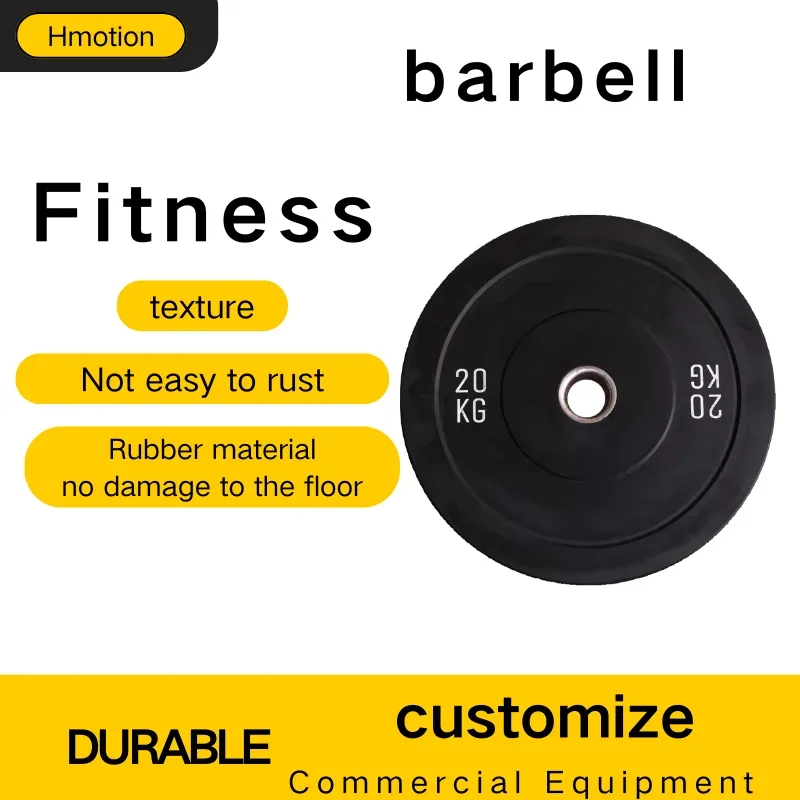 rubber bumper Plates barbell plate lifting indoor gym 5-25kg Metal Cast Iron Electroplating Weight discs Strength Training