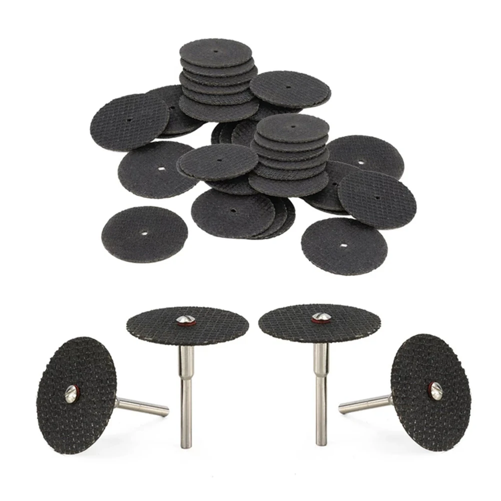 106Pcs Resin Cutting Disc 32mm Fiberglass Reinforced Cut-off Wheel W/3mm Mandrel For Electric Grinder Cutting Machine Tool Parts