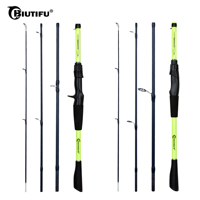 BIUTIFU Spinning Casting Travel Mini Goods Carbon Fishing Rods Lure Action 5-30g Fast Ultralight Phishger Baitcasting Trout Pole