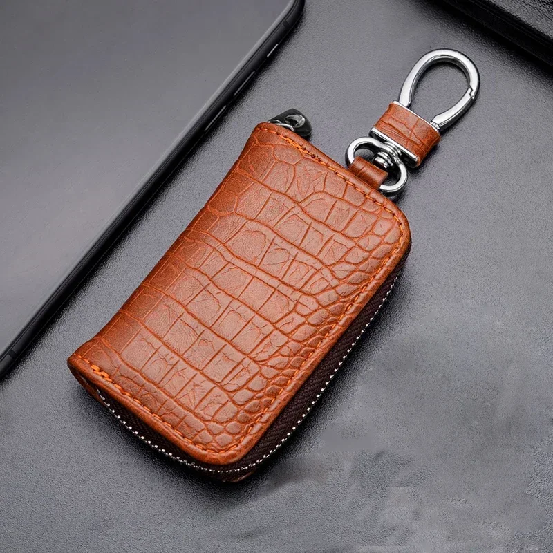 1PC Torba na kluczyk samochodowy Biznes Uniwersalny nadruk krokodyla Pokrowiec ochronny Zamek błyskawiczny Torba do przechowywania kluczy samochodowych Produkty do dekoracji wnętrz — zdjęcie 7