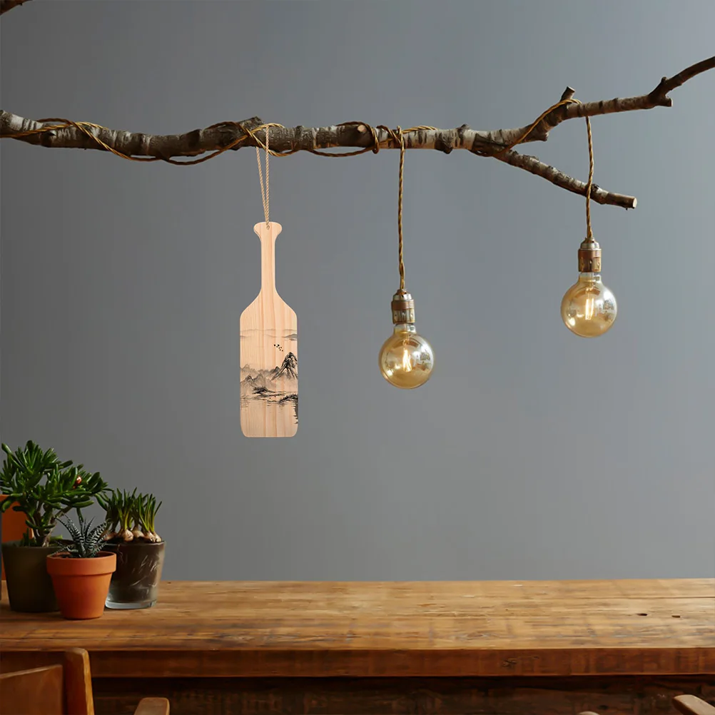 

2Pcs Blank Wooden Paddle Rustic Unfinished Home Hanging Ornament DIY Art Craft Decor Painting Paddle Decor Home Hanging Ornament