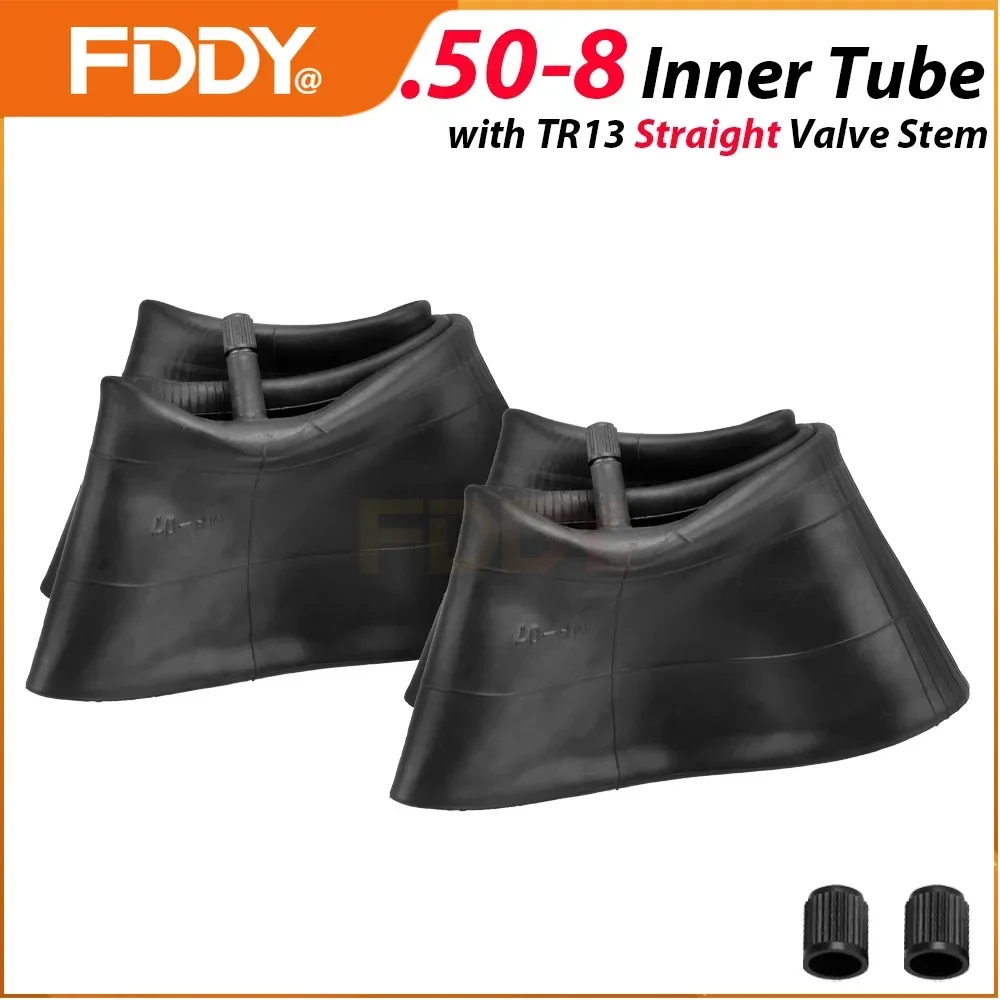 FDDY 2pcs 3.50-8 Inner Tube with TR87 90° Bent/ TR13 Straight Valve Stem for Pneumatic Wheelbarrow Garden Cart Wheel Repair Tool