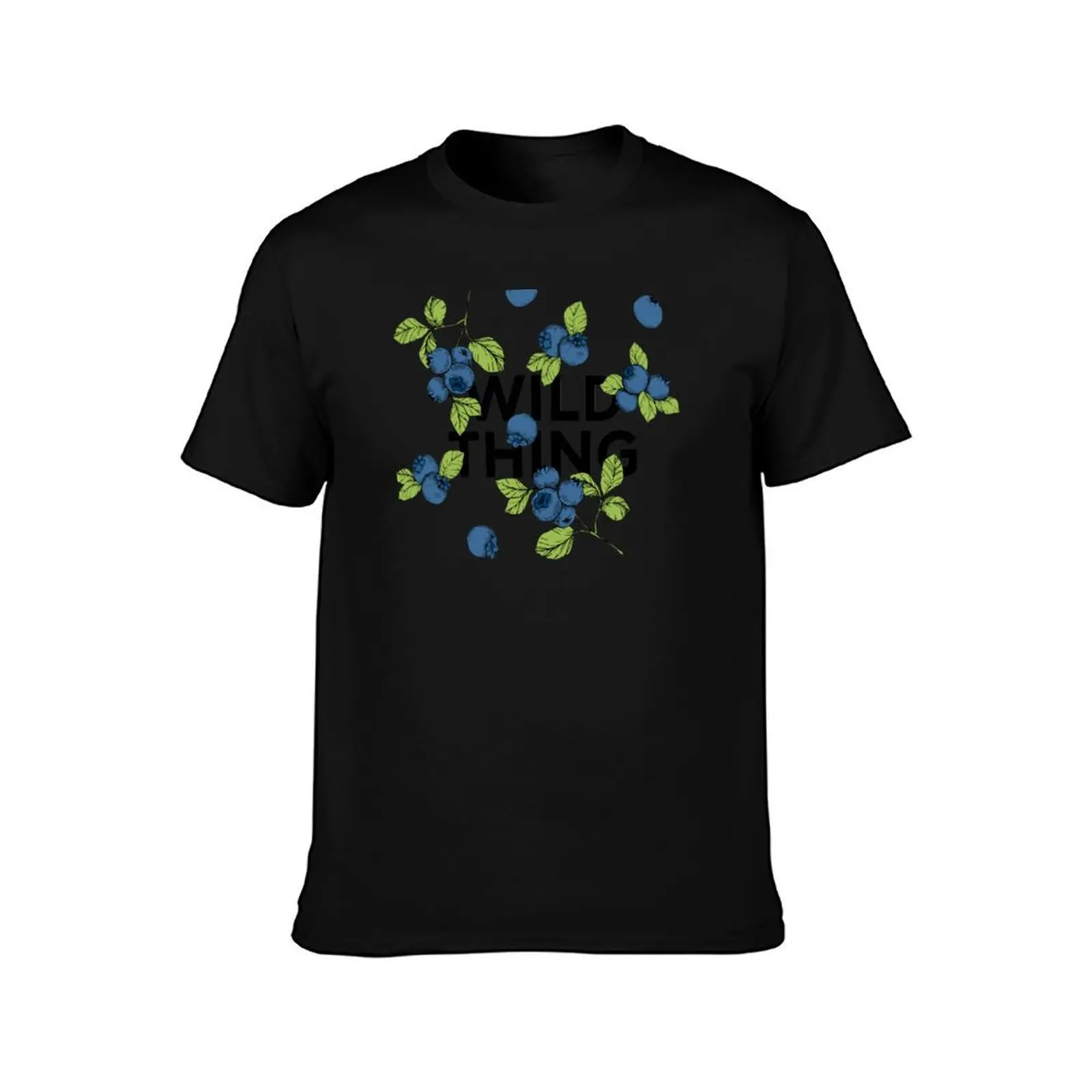 Wild thing statement collage with blueberries, bilberries T-Shirt Classic Print Short Sleeve Shirt