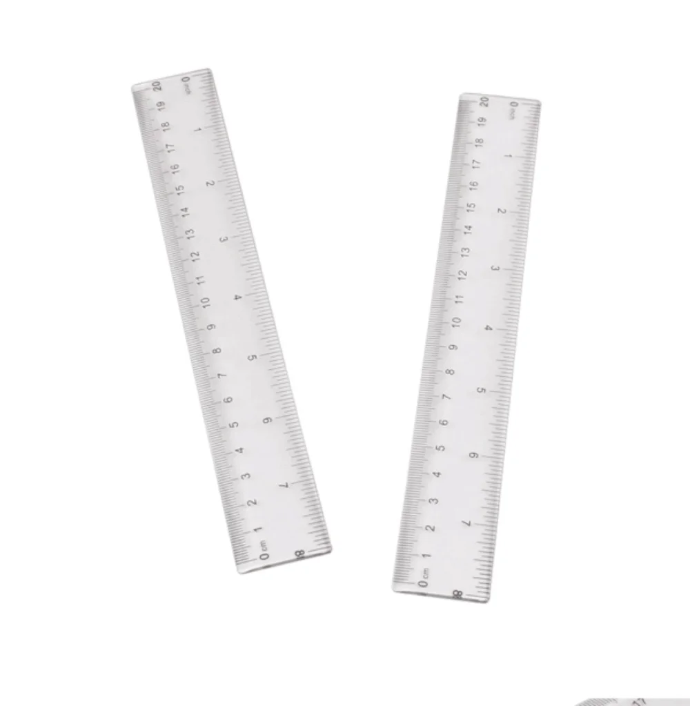 STONEGO Transparent Straight Ruler Plastic Drawing Rulers for Student School Office Stonego Supplies Stationery