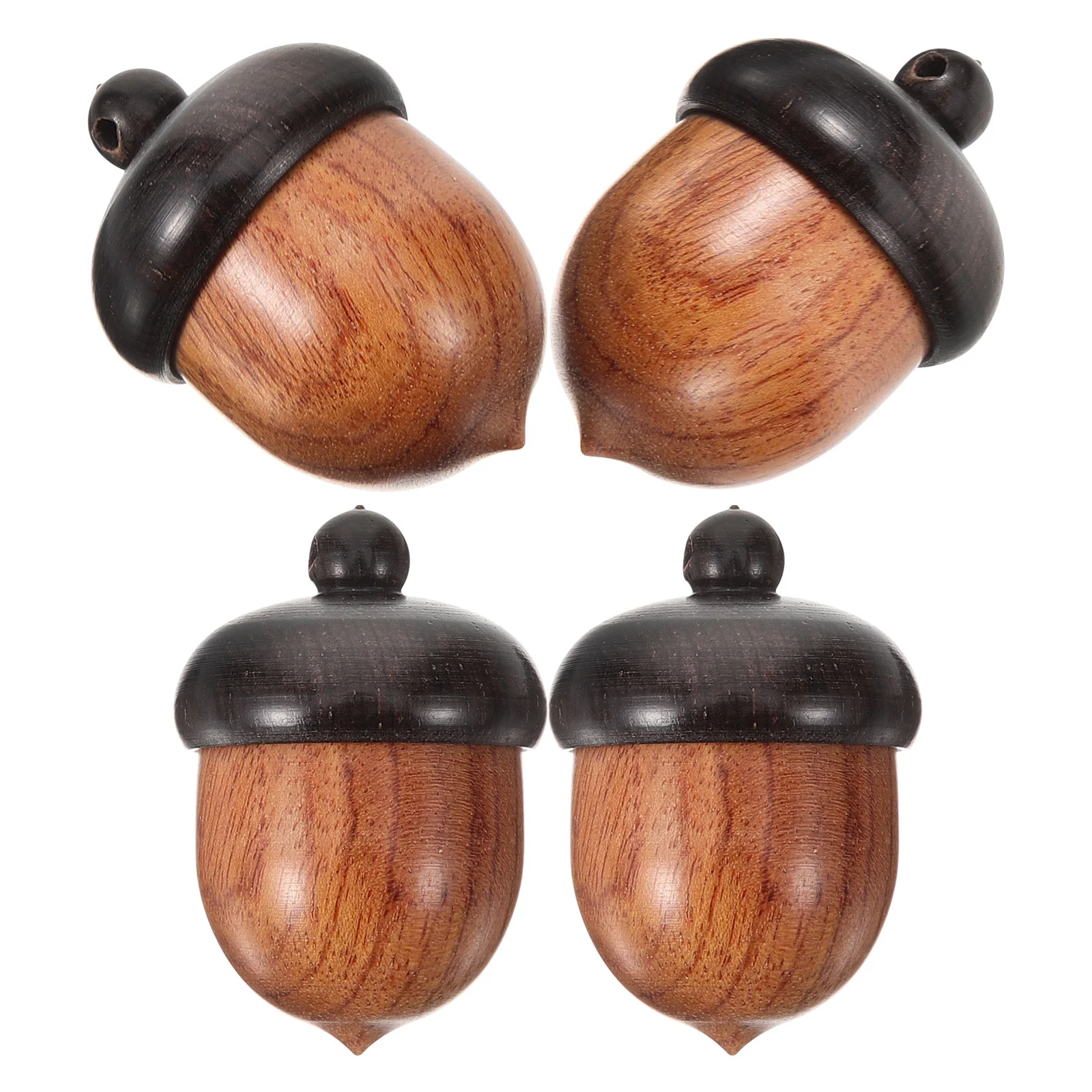 

4 Pcs Wooden Acorn Pendant Necklace Charm Craft Jewelry 31x22mm Acorns Accessories Exquisite Decorative Nut Beads Gifts