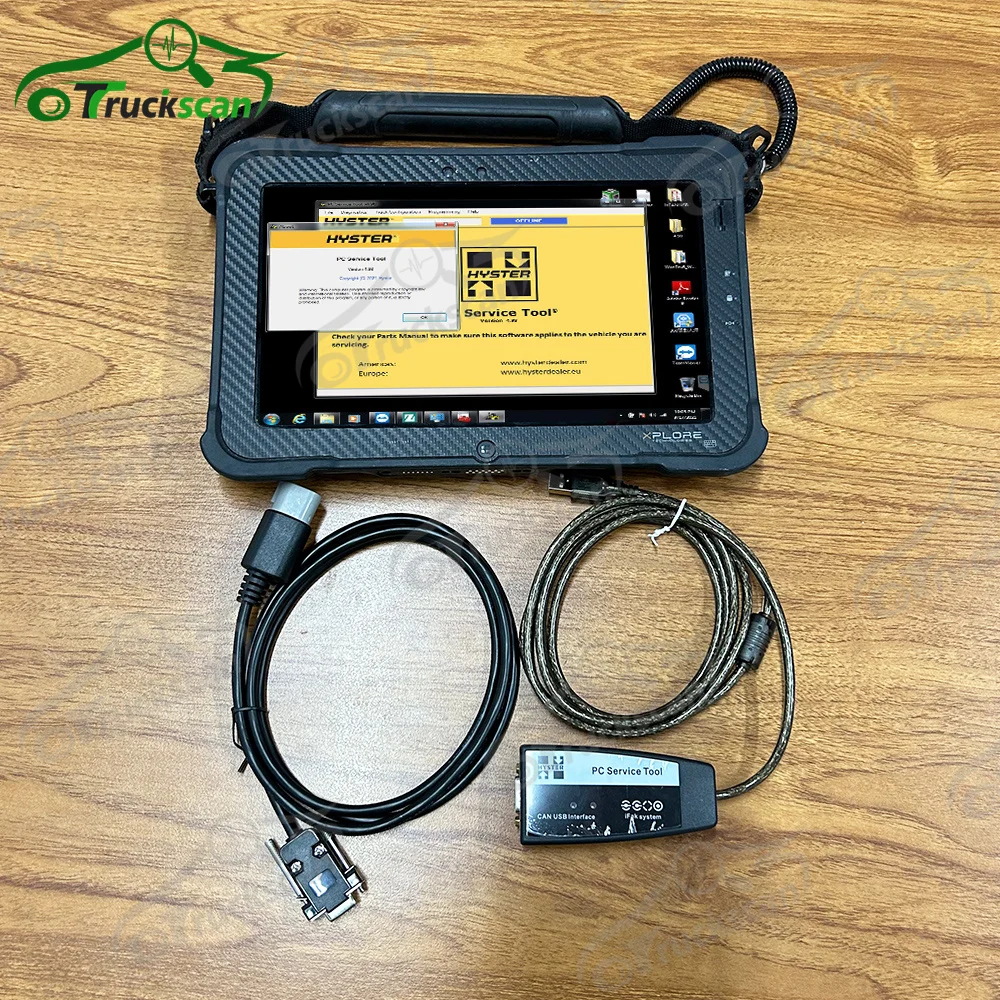 for hyster PC Service Tool Ifak CAN USB Interface tool hyster forklift truck diagnostic scanner+Xplore Tablet