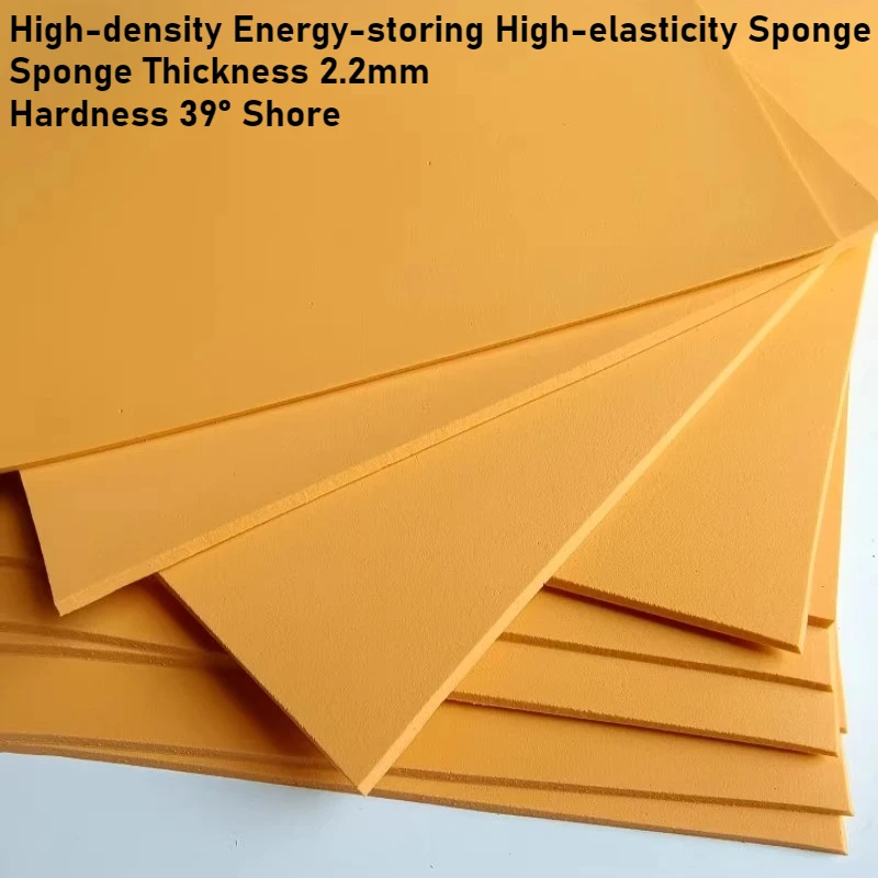 Table Tennis Rubber Sponge High-density Energy-storing High-elasticity Ping Pong Sponge Thickness 2.2mm Hardness 39° Shore
