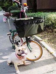 Pet bag for Brompton bicycle 20L 40x30cm Dog Cat basket bag Compatible with Dahon bicycles with towing rope