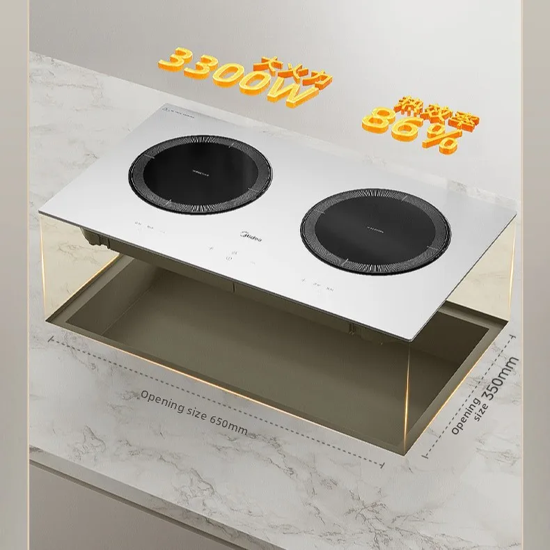 Midea Double Stove Induction Cooker Embedded Household Dormitory Electromagnetic Stove Waterproof High Power Constant Uniform Fi
