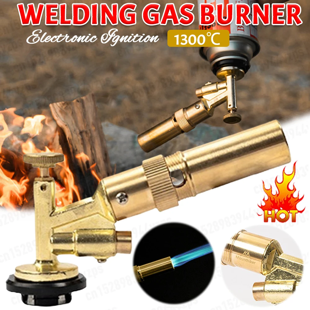 Poratable Welding Burning Gas Torch High Power Flame Tool Blow Professional Welding Flamethrower Camping BBQ Camping Cooking Set