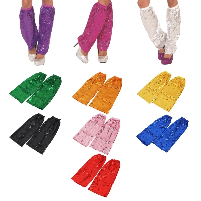 Womens Sequins Leg Warmers Foot Cover Fashion Long Leg Socks