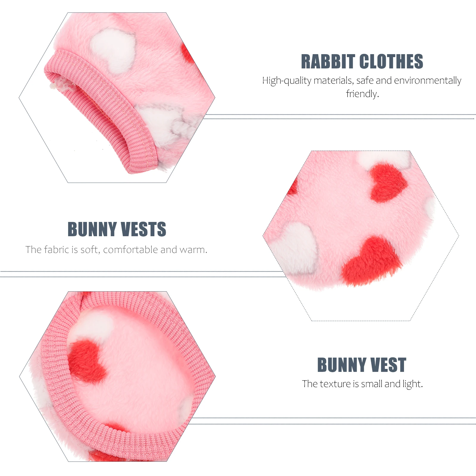 

2Pcs Dog Clothes XXS Size Small Animals Apparel Warm Fleece Bunny Vest Pet Costume Breathable Comfortable Suitable for Rabbits