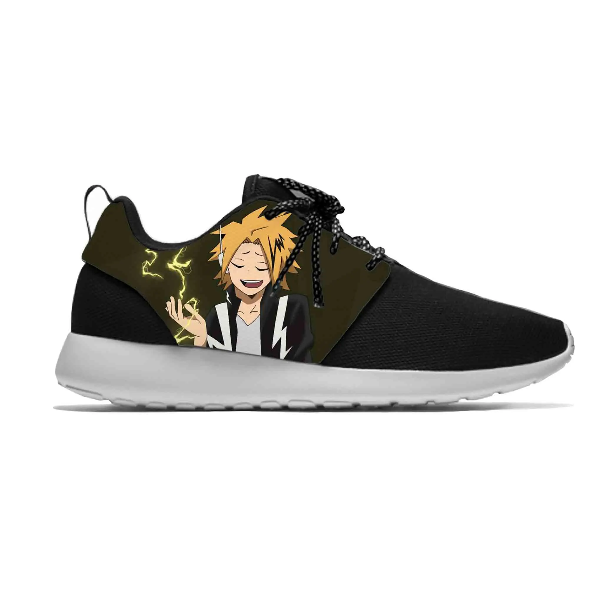 Hot Anime Cartoon My Hero Academia Kaminari Denki Sport Running Shoes Casual Breathable Lightweight 3D Print Men Women Sneakers