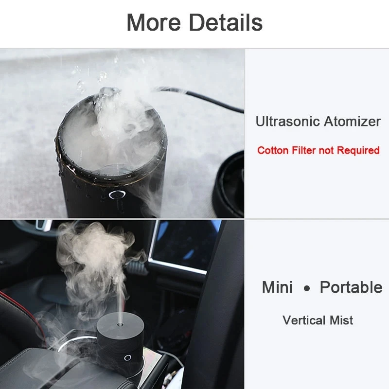 Xiaomi Ultrasonic Aroma Diffuser for Car Office Essential Oil Diffuser Air Humidifier Home Aromatherapy USB Nano Cool Mist Maker