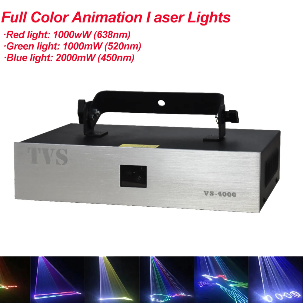 Disco Stage Light Sound DMX 4W LED DJ Light Auto-run Active Laser Projector with Controller For family party Bar night light