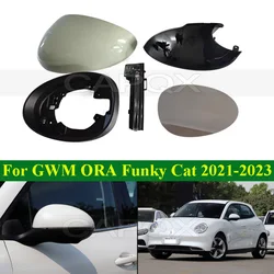 CAPQX Rearview Mirror Frame Lid Mirror Shell Cover For GWM ORA Funky Cat 2021-2023 Mirror Glass Lens Turn Signal Light Lamp