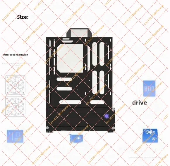 Open Frame PC Case for ATX/M-ATX, 240/360mm Liquid & Air Cooling Test Bench with Vertical GPU