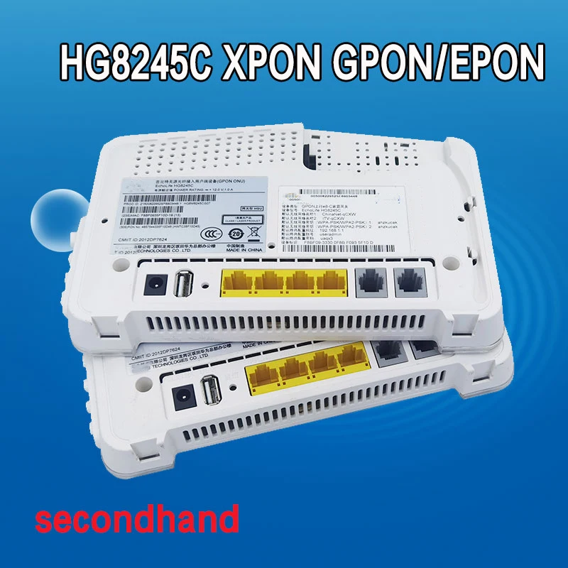 GPON ONU EPON HG8245C XPON ONT termianl с 4FE + voice + 2,4 Gwifi английское программное обеспечение совместимое hG8546M подержанное