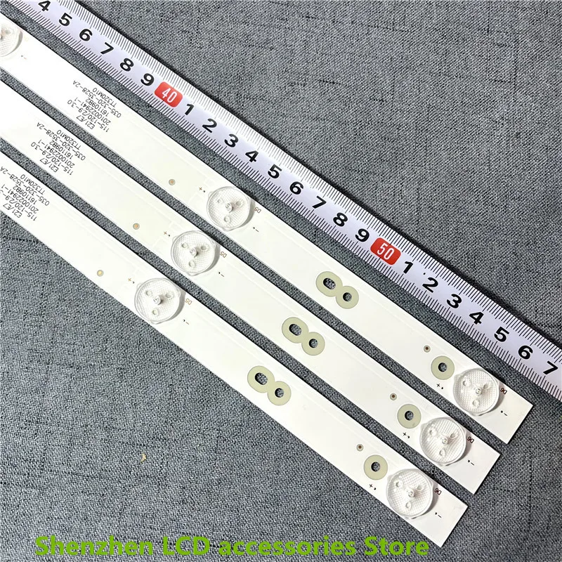 3個ledストリップatvio 32 ''テレビ0D32D06-ZC21FG-05 OD32D06-ZC21FG-05 6S1P 303TT320038 ATV-32 3v 575ミリメートル6LED ledバックライトストリップ