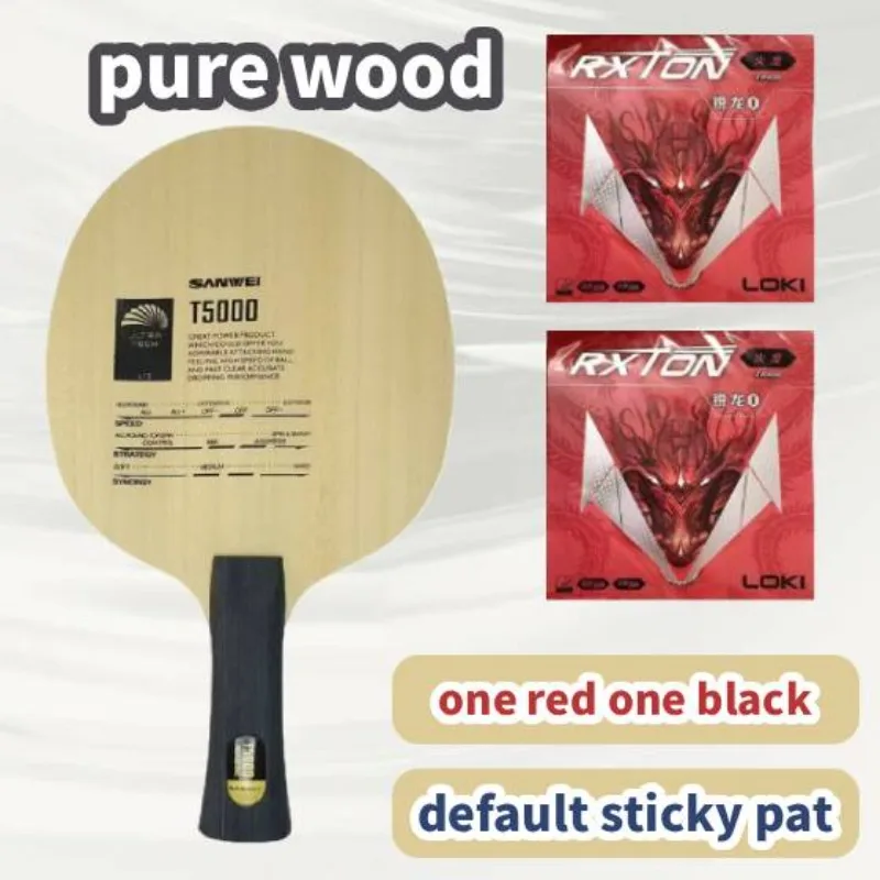 

SANWEI T5000 Table Tennis Blade 5 Wood 2 Carbon Carbon Table Tennis Racket Looped Fast Attack Racket DIY Set