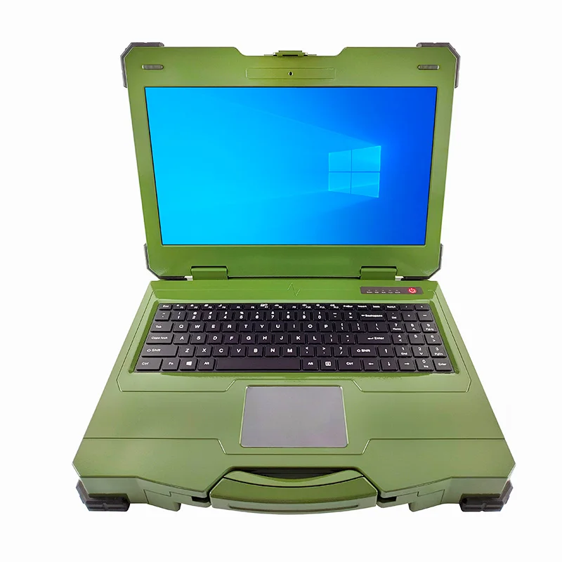 Army green ultra-thin model 15.6-inch portable integrated Industrial computer Industrial Server Computer Reinforced laptop