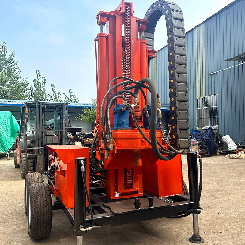 맞춤형 휴대용 디젤 소형 수중 우물 시추기 머드 펌프 로터리 200m 시추 장비