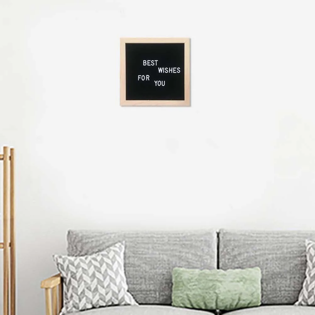 

Felt Letter Board with Wooden Stand Black Alphabet Letters Kit for Wall Decor Room Nursery Felt Letter Boards