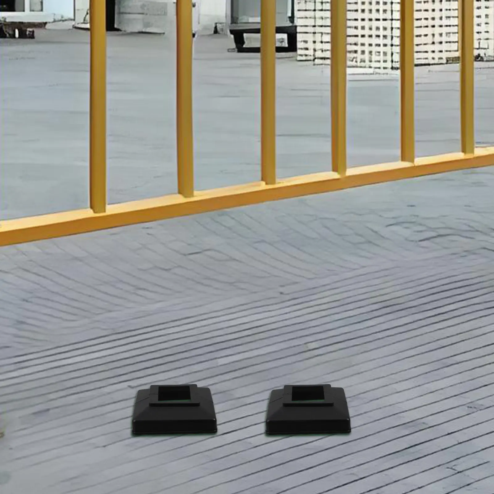 4Pcs Weatherproof Plastic Fence Post Skirt Decorative Post Cover for Outdoor Railings Decks Docks Porches Garden Fences
