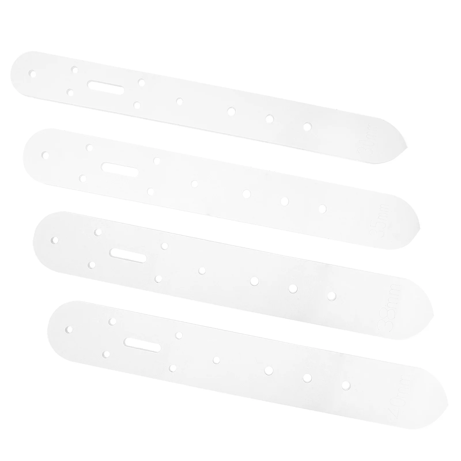 

4pcs Belt Hole Punch Positioning Guide Durable Multisize Adjustable Template Tool For Diy Belt Projects Punching Layout