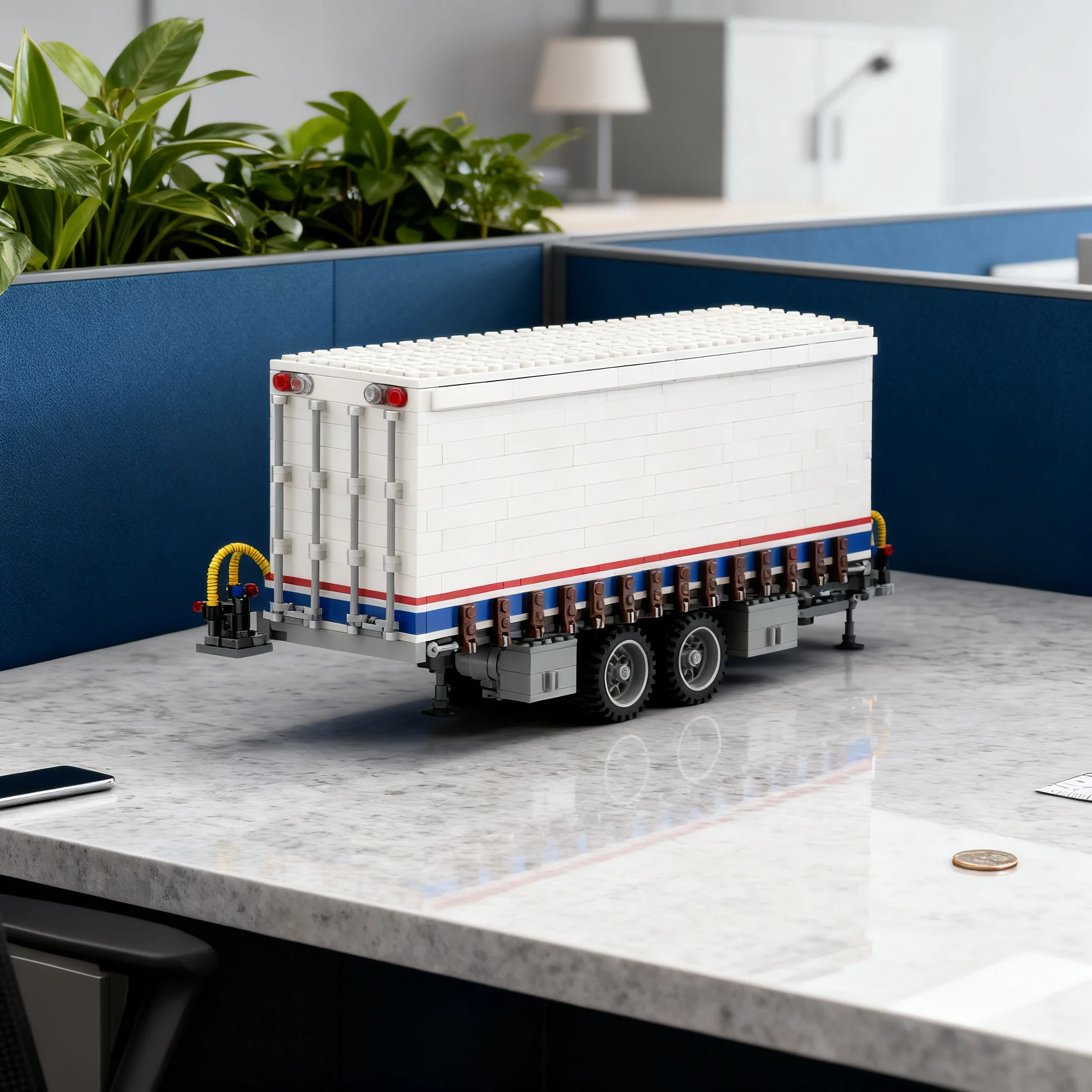 795pcs MOC Model Team Team 5580 Curtainsider Trailer Model Building Blocks Architecture Christmas Gift Toy Assemble Birthday