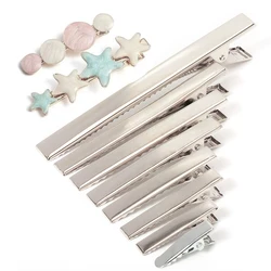 20pcs Hair Clips Single Prong Alligator Hairpin Teeth Blank Setting for Jewelry Making DIY Accessories