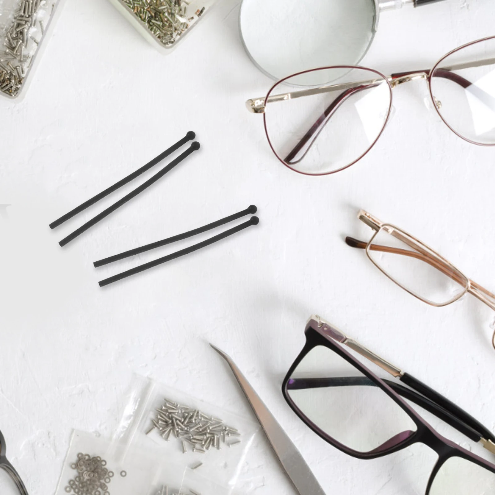 

12Pairs Silicone Eyeglass Leg Sleeves Non-Slip Replacement Tips Durable Comfortable for Glass Temple Ends Suitable for Sports