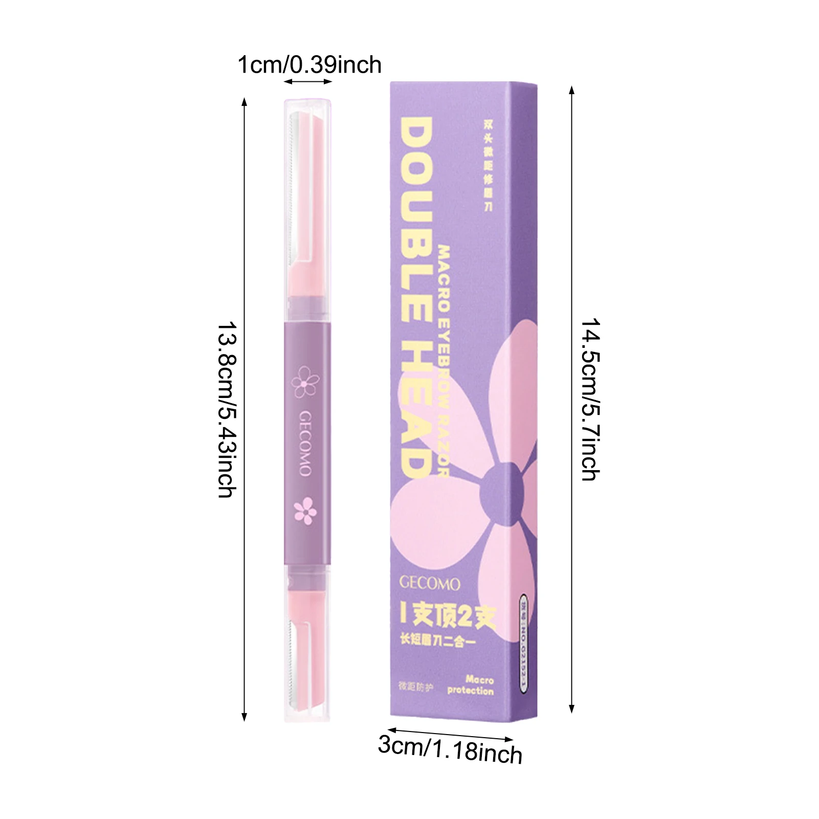 Double-headed Eyebrow Trimmer Facial Razors Eyebrow Shaper Hair Removal Cutters Safety Razor Women Girls Daily Makeup Tools