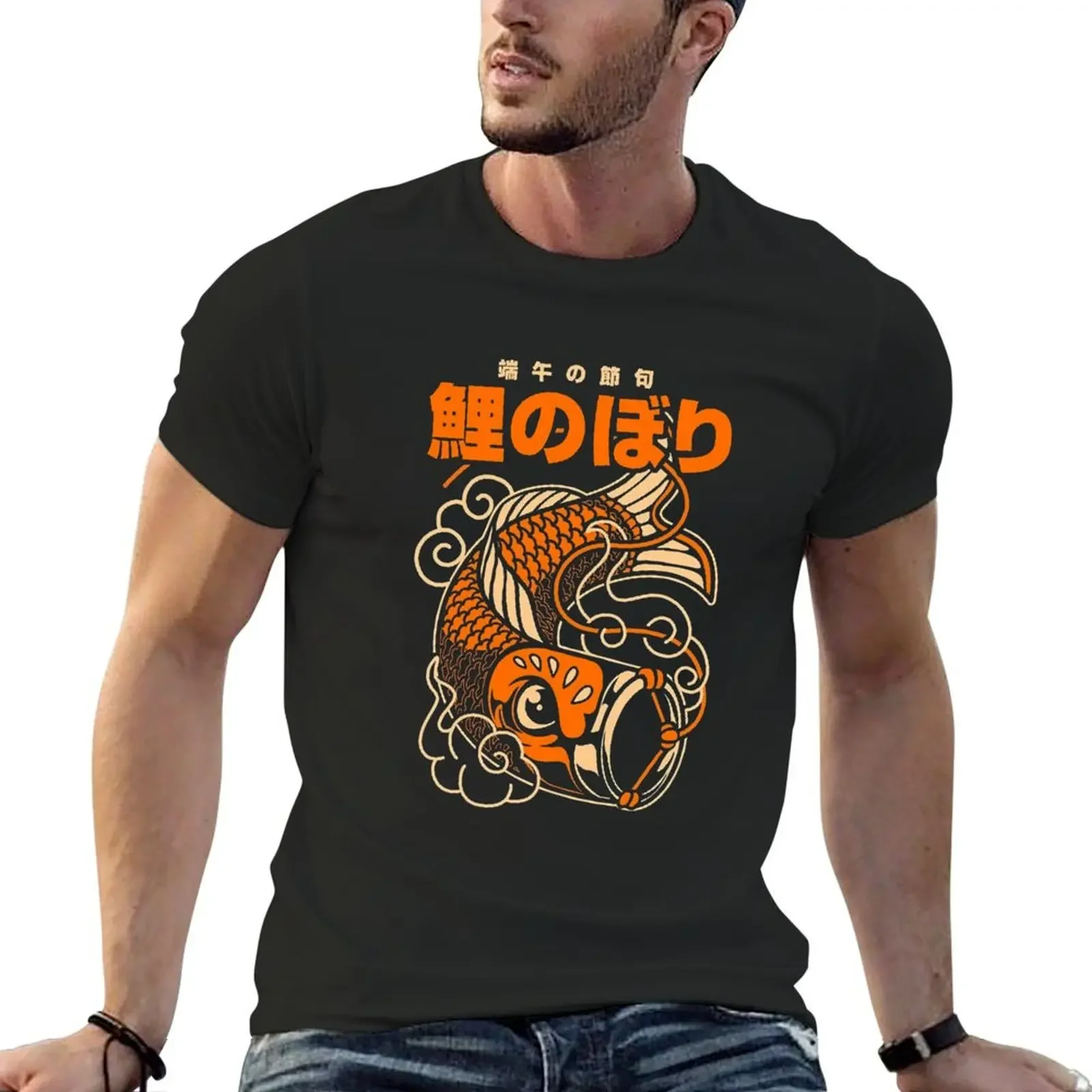 Koi art T-Shirt funny shirt cotton funny gifts graphics mens champion t shirts