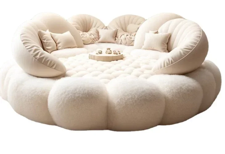 Cream Style Sofa Large round Sofa Bed