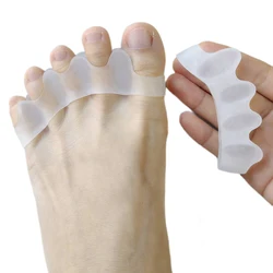1Pair Silicone Hammer Toe Separators Straighten Gel Corrector Splitter Protector Thumb Valgus Bunion Adjuster Foot Pain Relief