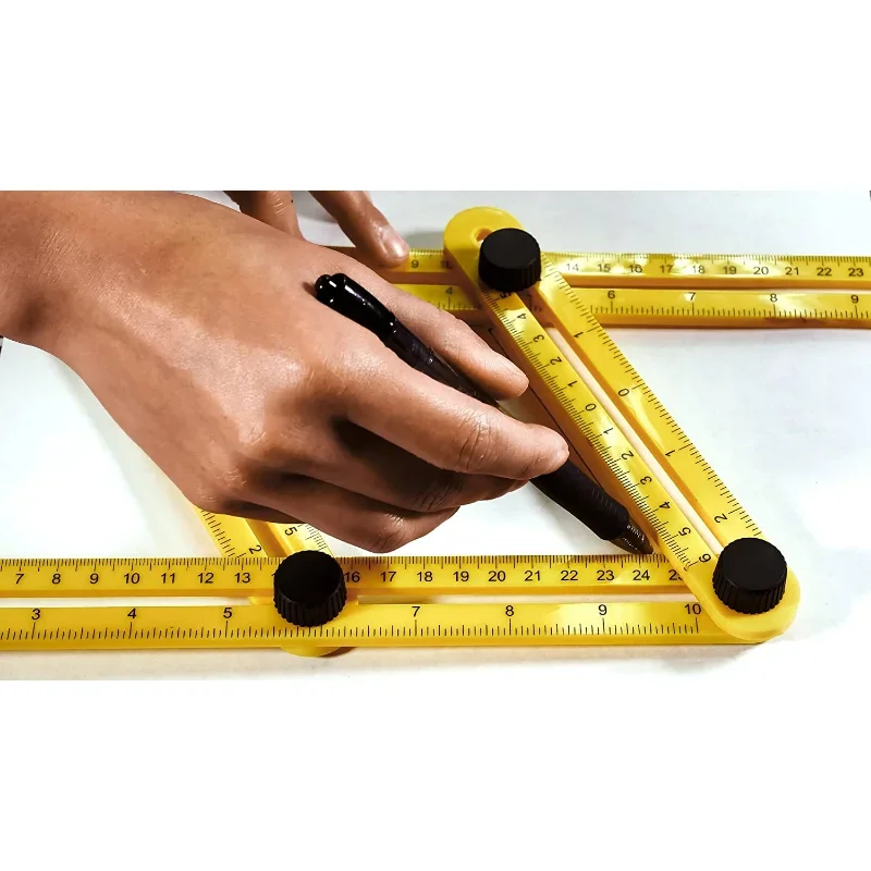 Professional Template Tool Angle Ruler Measuring Protractor Four-fold Ruler With Metric Inch Scale Gauging Tools meter measure