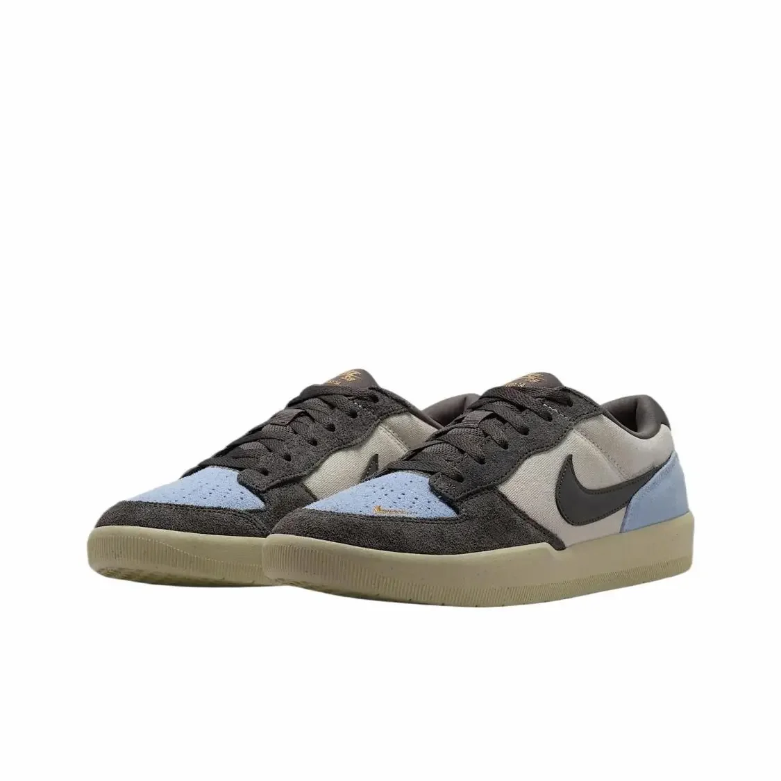 

Nike SB Force 58 Retro Artificial Leather Retro Low Top Shoes Men's White Gray