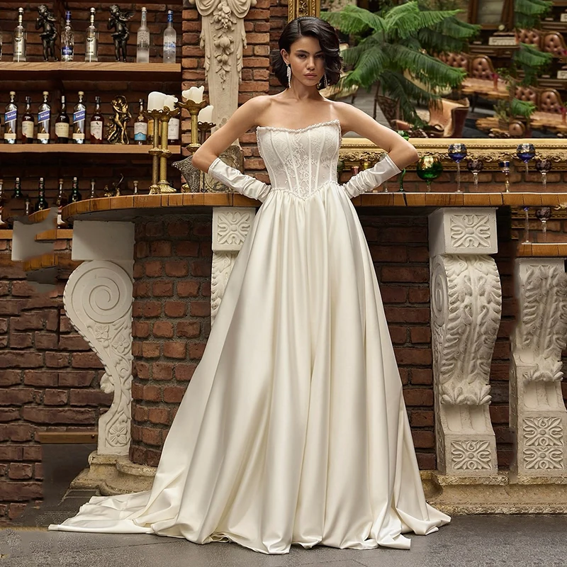 

Eightree 2026 Princess A-Line Wedding Dresses Sweetheart Sleeveless Lace Bridal Dress Women Wedding Ball Prom Gowns Customized