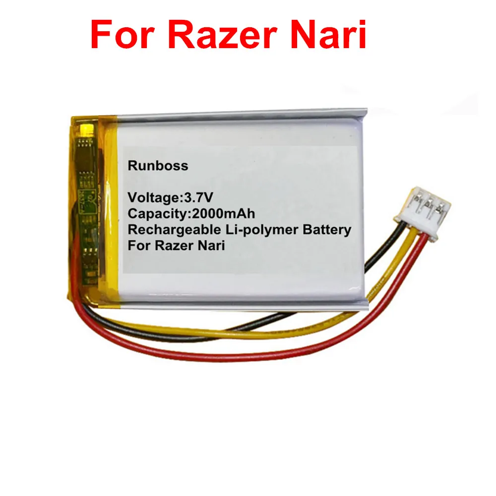 2000mAh Battery For Razer Nari Wireless Gaming Headset Headphone