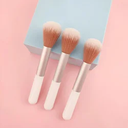 1pcs Small White Blush Brush Portable Short Color Makeup Tool Soft Fiber Hair Paint Wholesale White Brush Beauty Cosmetic Tools