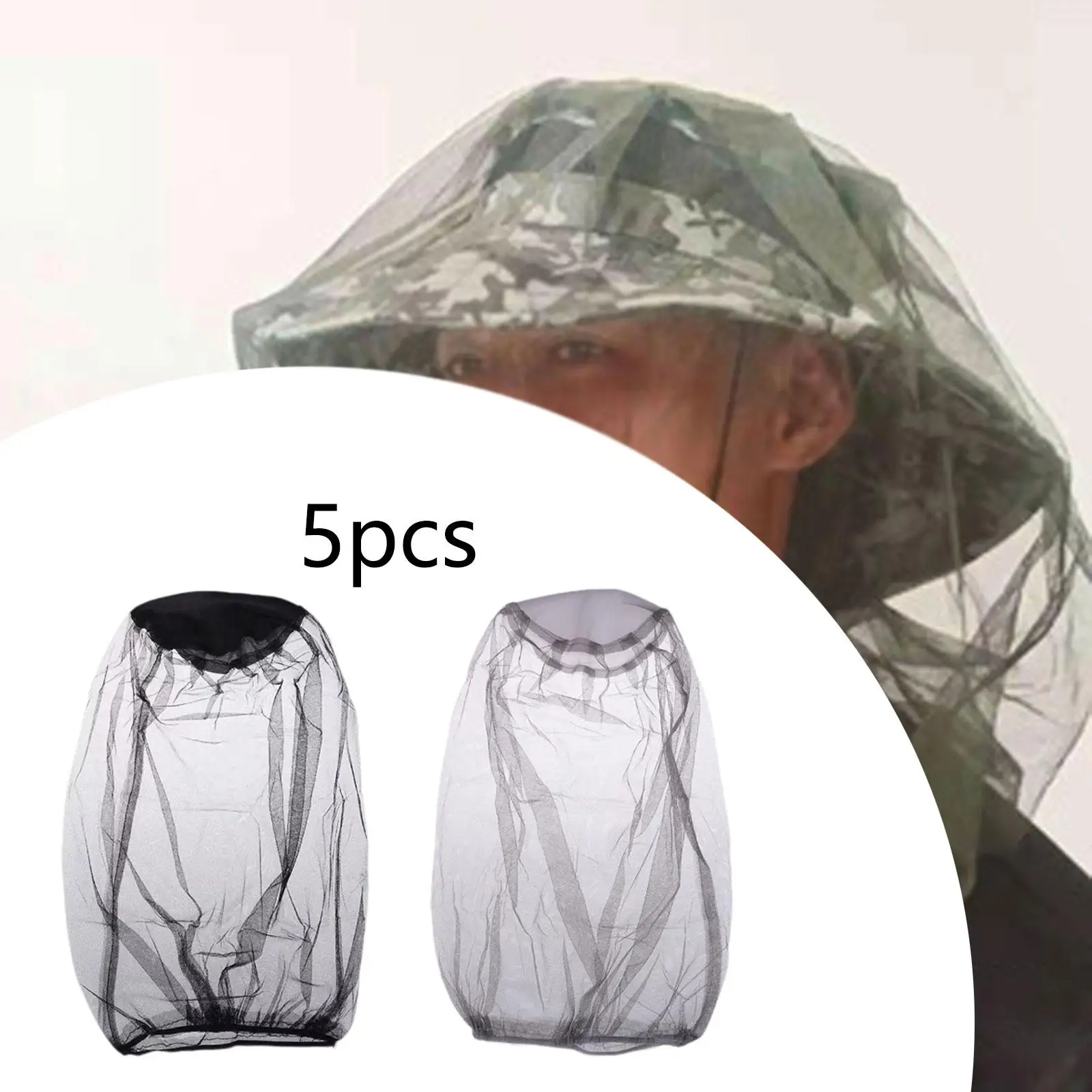 10Pcs Fly Head Net Mesh Netting for Backpacking Outdoor Activity Travel
