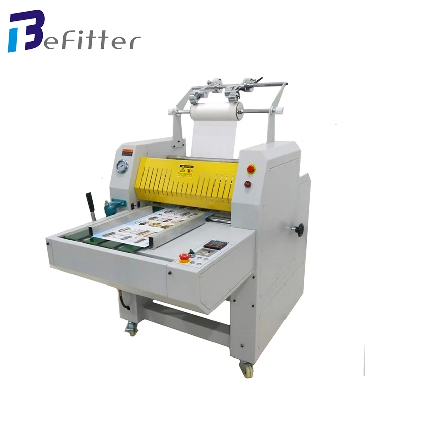 H-720MFA Manual Feed Hydraulic Laminating Machine 720mm Single Side Auto Separate Roll Laminators With Anti-Curl Function
