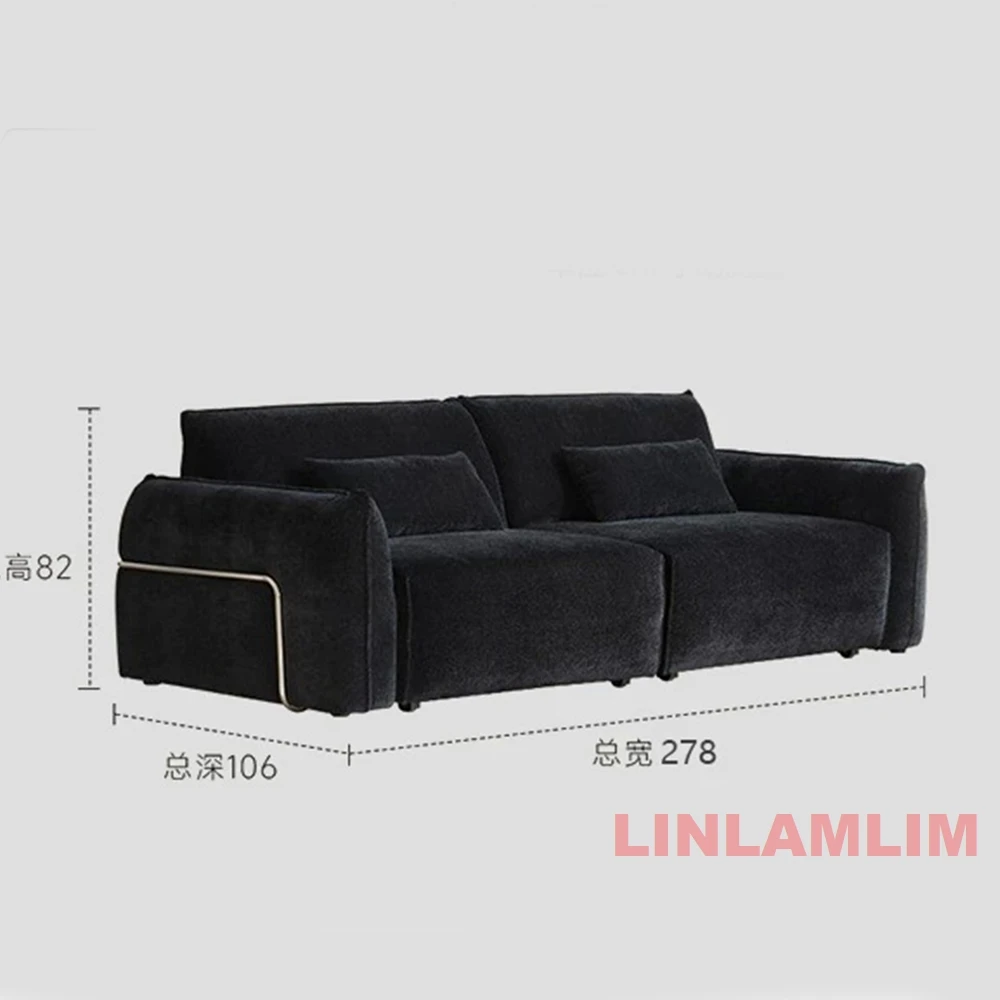 Linlamlim Convertible Lounge Sofa Modular Sectional Sofa Bed Deep Seat Fabric Couch extendable sofa Living Room Home Furniture