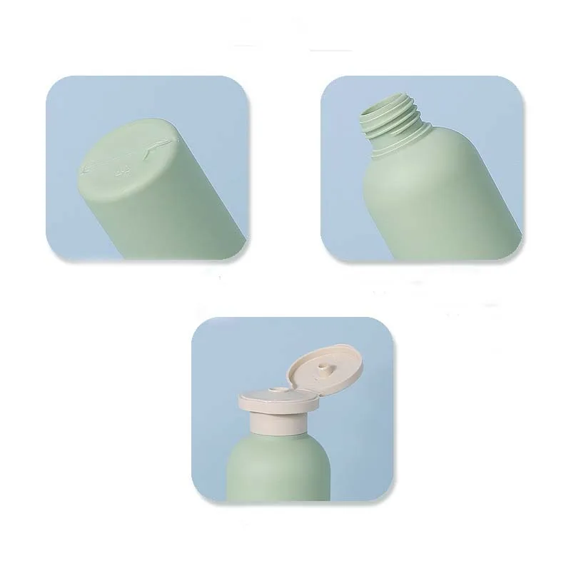 ソープディスペンサー用プラスチックシャンクボトル,透明プラスチックシャンプーボトル,詰め替え可能,フリップトップ用,ポンプボトル,200ml-500ml