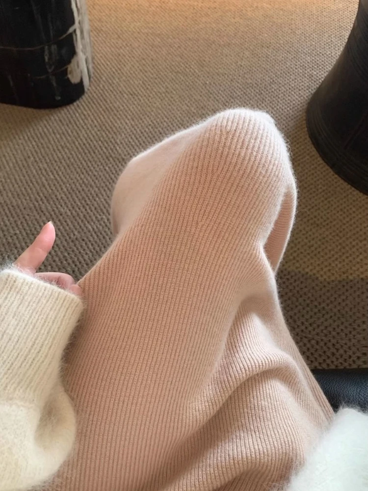 

Удобная женская юбка-миди А-силуэта Ele, осенне-зимняя, утепленная, вязаная, драпированная, с эффектом «рыбий хвост», на запах